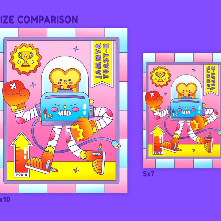 Kidnichols - Wholesale Art Print - Breakfast Brawler Art Print | Gift For Foodies | Kawaii Food3