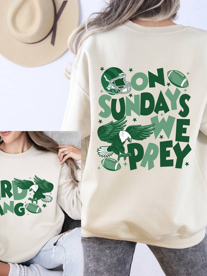 TheKingShirt - Wholesale Graphic Sweatshirt - Women's - Philly Eagle Sundays Crewneck Bird Gang Game Day