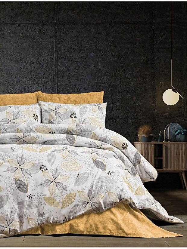 Juego de funda nórdica doble Acelya - Conjunto de 4 piezas de mezcla de algodón para venta al por mayor de Aladdin