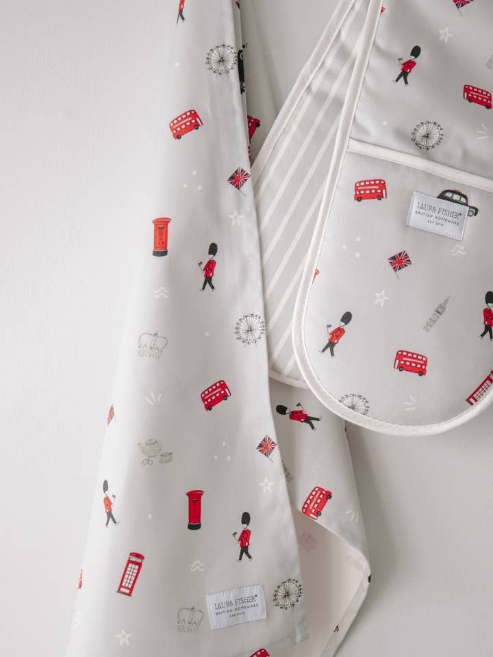 Bright & British Tea Towel for wholesale by Laura Fisher