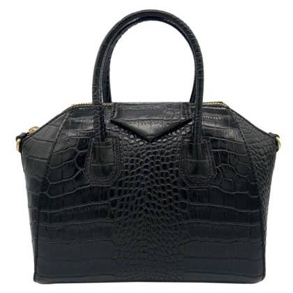 Sac à main/bandoulière en cuir gaufré croco 5700 pour la vente par W. H. Petronela