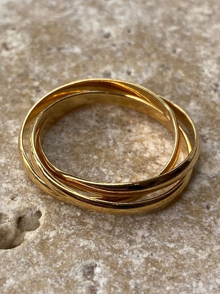 Gouden Trinity Ring voor wholesale door Joia Bijou