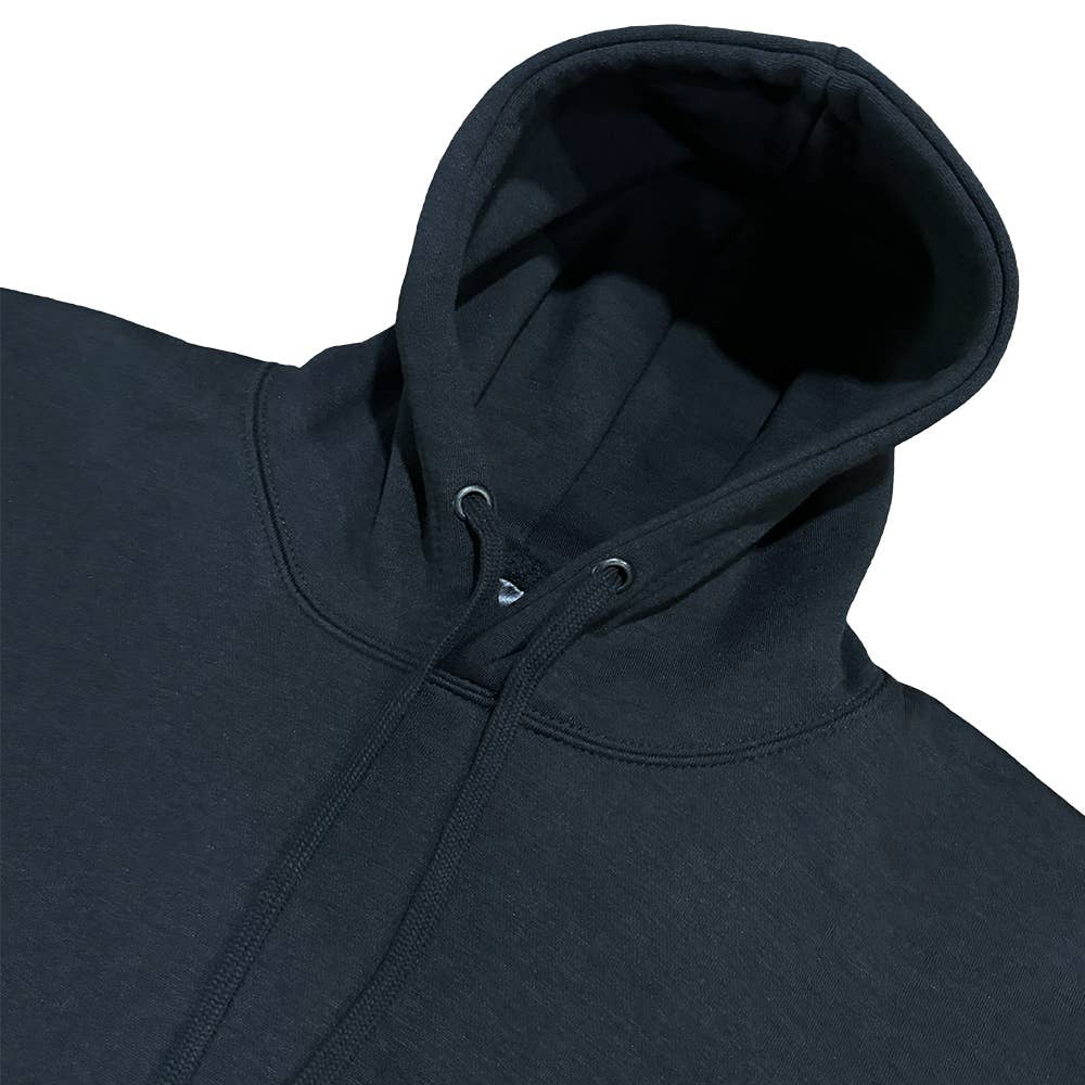 Factory Blanks – Hoodie – Unissexo por atacado – HOODIE PRETO 300GSM ALGODÃO POLIÉSTER FELPA - APENAS PARA O CANADÁ7