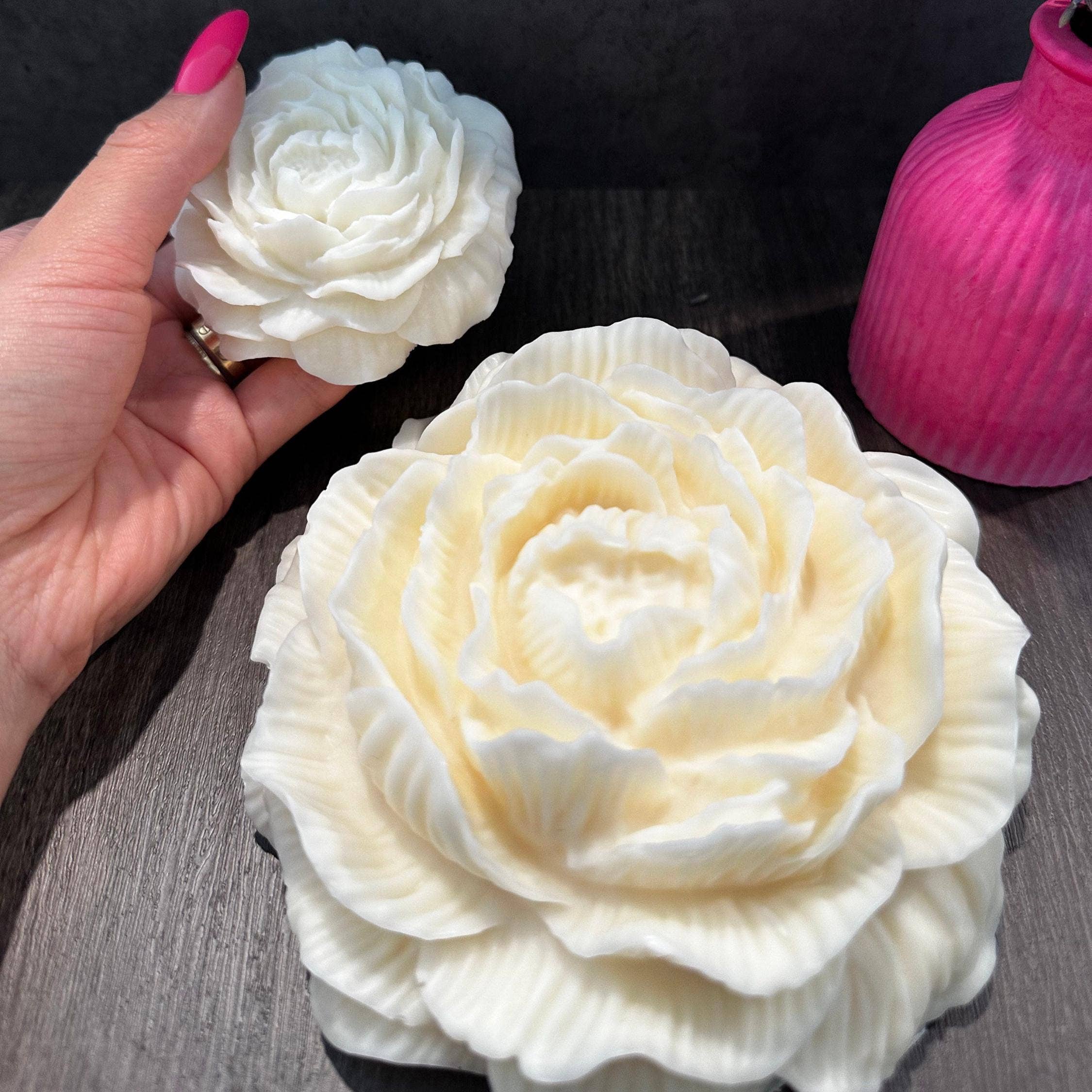 Karly’s Candles - Wholesale Novelty Candle - Peony Flower Candle Favor: Soy Wax, Wedding & Shower Gift7