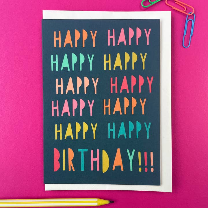 Joyeux Joyeux Anniversaire pour la vente par Anna Treliving Design