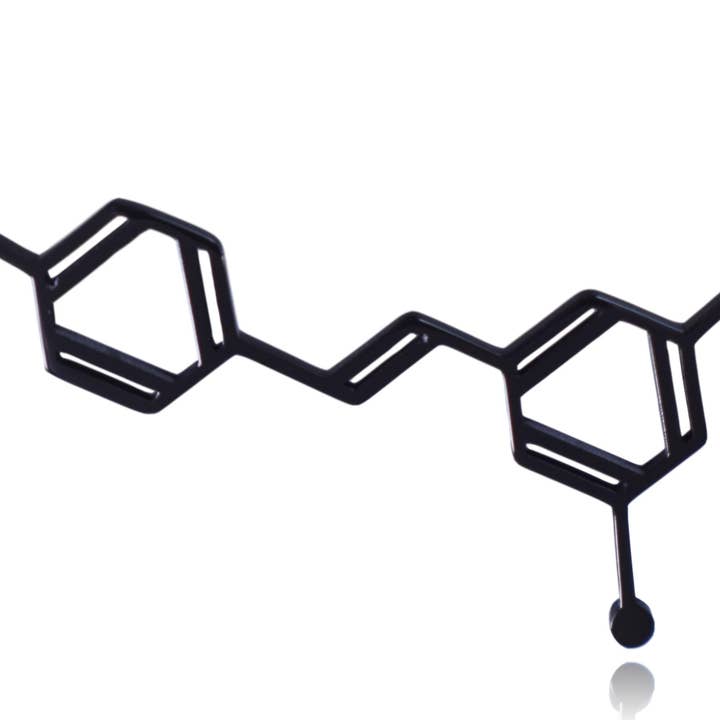 Clayton Jewelry Labs - Vendita all'ingrosso Collana con ciondolo/pendaglio - Collana in acciaio inossidabile con molecola di resveratrolo di vino9