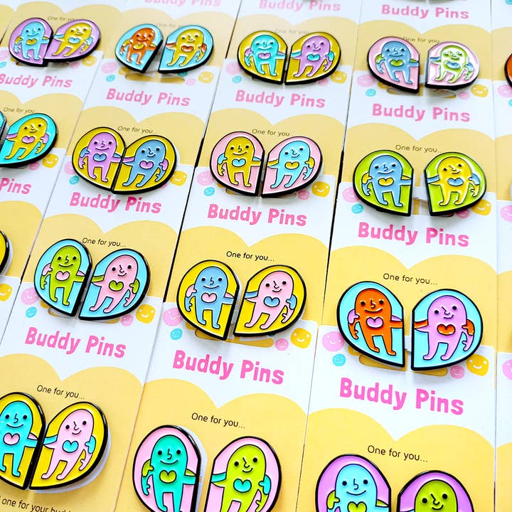 Chika Ando Illustration - Wholesale Lapel Pin/Button - Buddy Pins - A Cute Pair Of Enamel Pins7