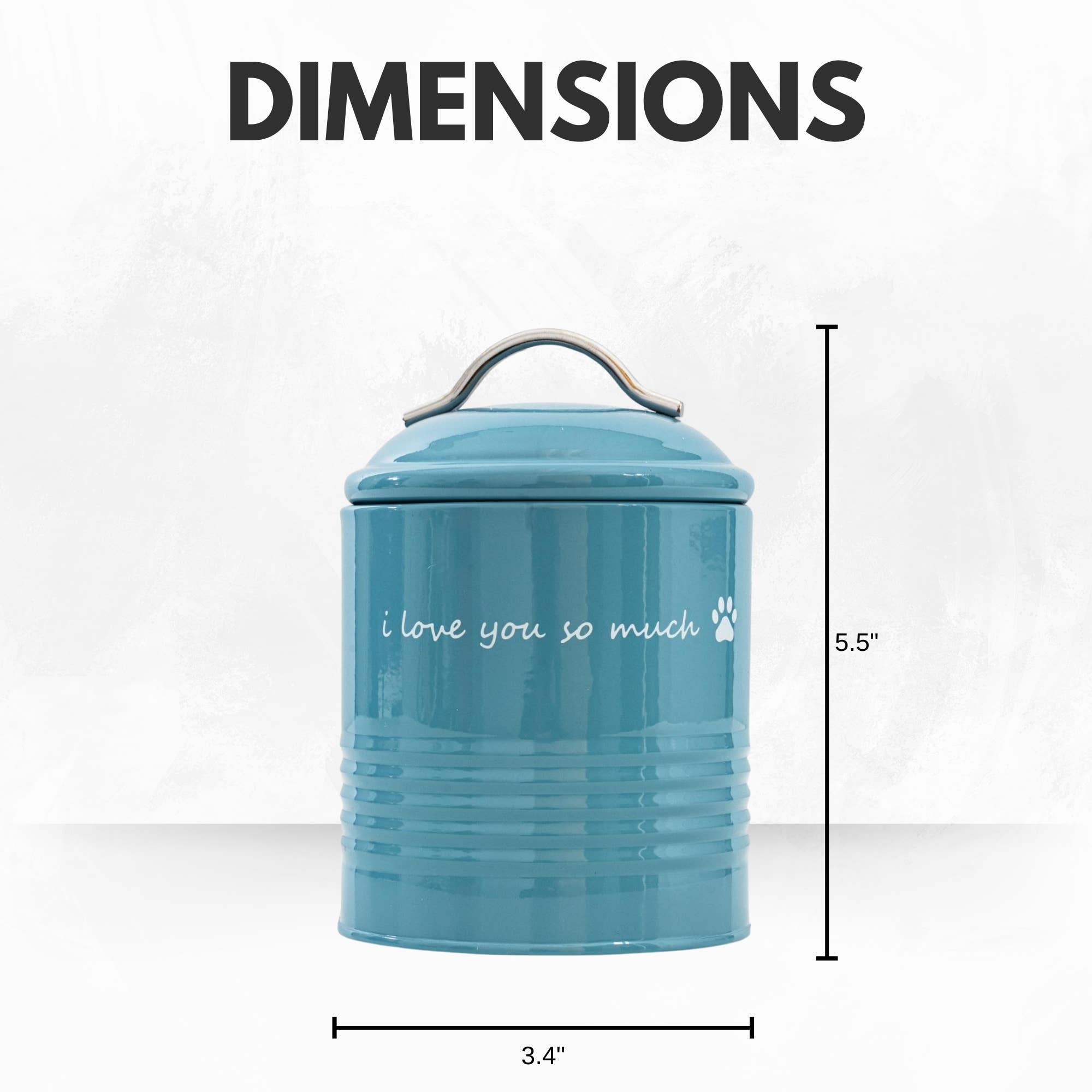 Jojo Modern Pets - Wholesale Pet Treat Jar - Dog - "I Love You So Much" Dog Treat Printed Canister Gift Set8