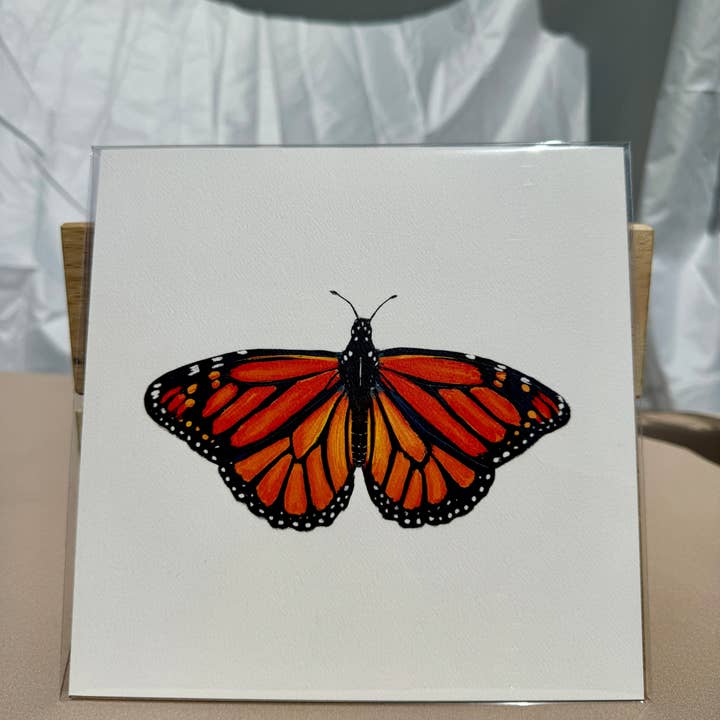 Imprimé papillon orange pour la vente par Jasmine Rosie Art
