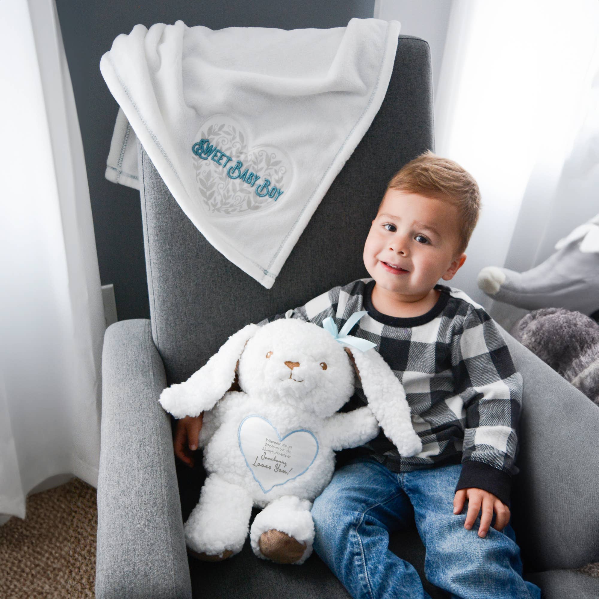 Pavilion - Vendita all'ingrosso Peluche - Bambini e neonati - Peluche Somebunny blu - Coniglietto di peluche da 24,5 cm1