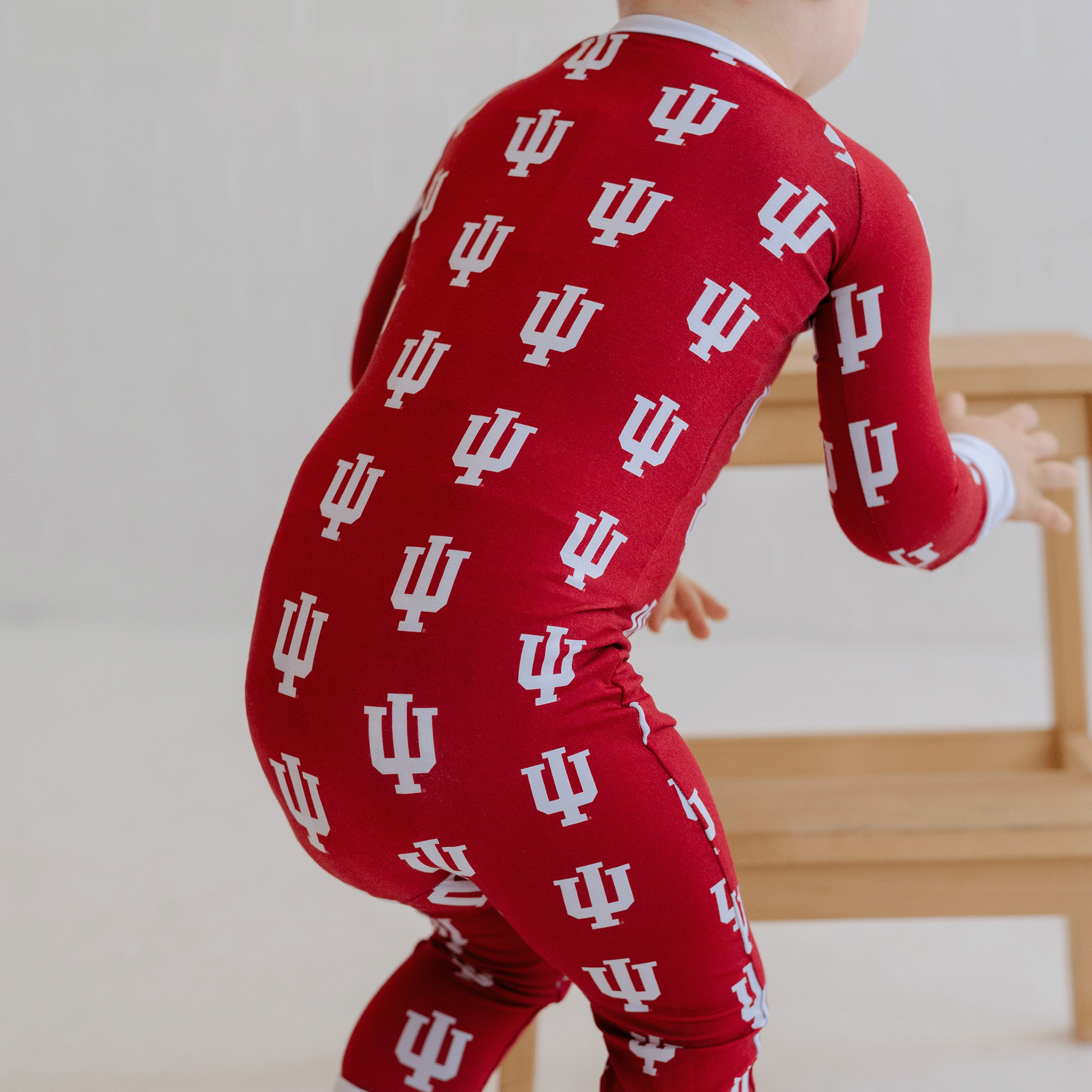 Tailgate Tikes - Wholesale Jumpsuit - Baby - Indiana Hoosiers Double Zipper Onesie0
