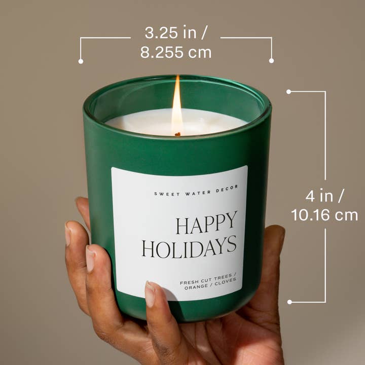 Sweet Water Decor - Wholesale Jar/Filled Candle - Under the Mistletoe 15 oz Soy Matte Candle- Home Decor