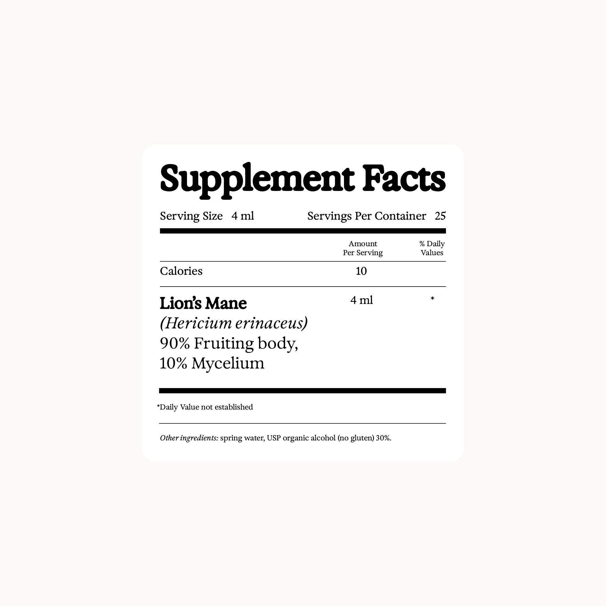 Rainbo - Wholesale Tincture - Lion's Mane Dual Extract Tincture2