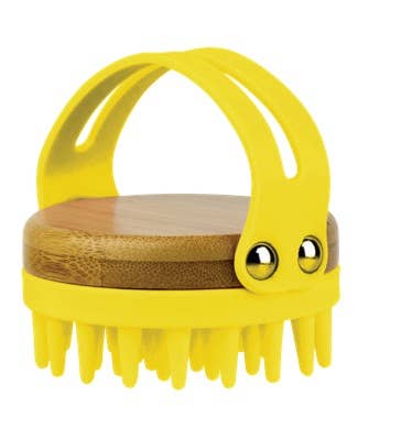 Lindo - Wholesale Head Scratcher/Massager - Silicone Scalp Massager (bamboo base)2