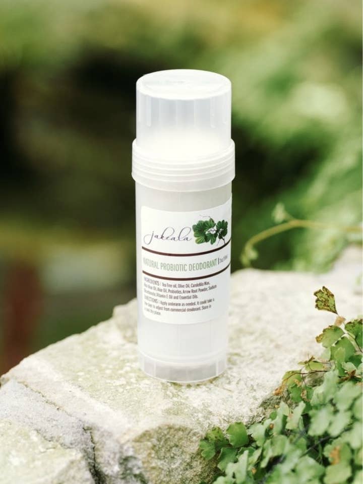 Déodorant probiotique végétalien pour la vente par JAKEALA