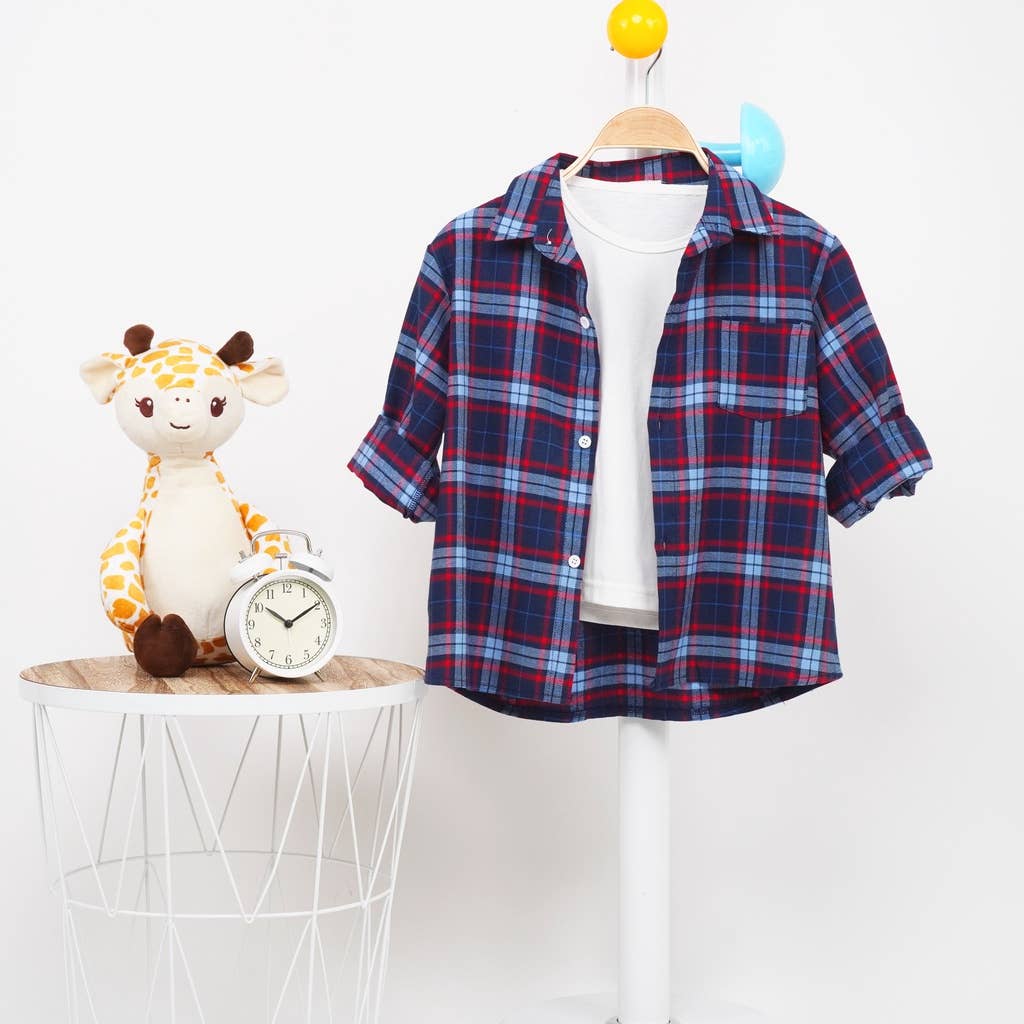 Kleine Tijntje - Wholesale Button Down Shirt - Kids - PEACHBELLO FLANEL0