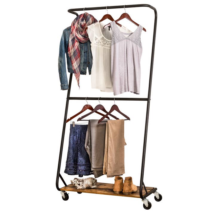 Honey-Can-Do - Wholesale Coat Rack - Rustic Z-Frame Garment Rack