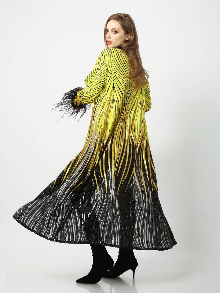 Festivo kimonos – wholesale Kimono – Women's – Sequin Duster - Sparkly Robe - Luxury Kimono Degradé