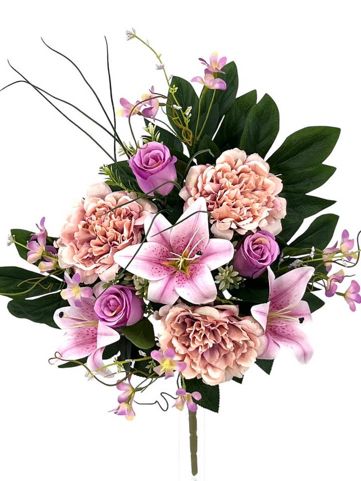 R.U/C. PFINGSTROSEN/LILIE X12 TAC.NAT ROSA 60cm für den Großhandel von Aguilar Málaga