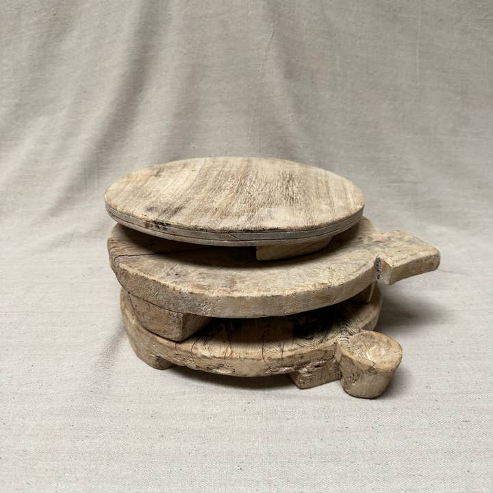 Sandstone & Sage - Wholesale Decorative Tray - Antique Wood Riser - Chapati Board3