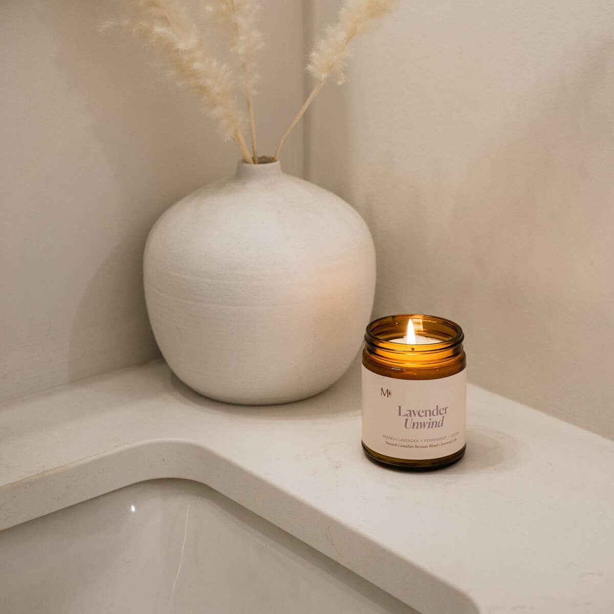 Misiyo Candle Co - Vendita all'ingrosso Candela in vasetto - Lavanda Rilassante | Candela in Vaso di Cera d'Api Canadese Naturale5