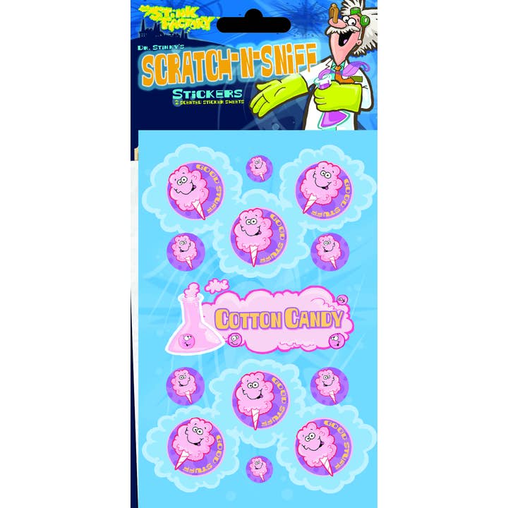 Cotton Candy Scratch-N Sniff Sticker for wholesale by JFL Enterprises
