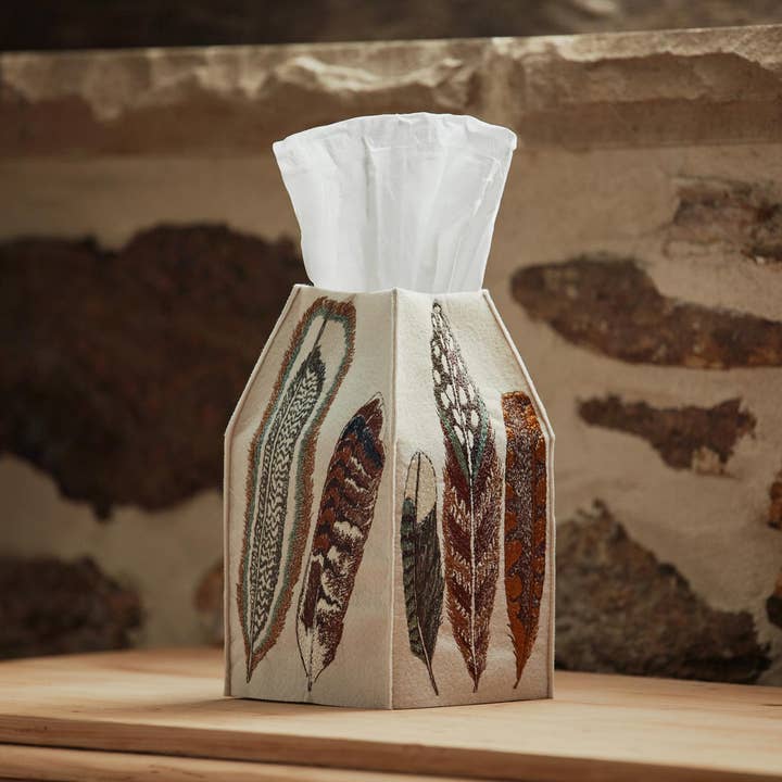 Coral & Tusk - Wholesale Tissue Box - Feathers Tissue Box Cover8