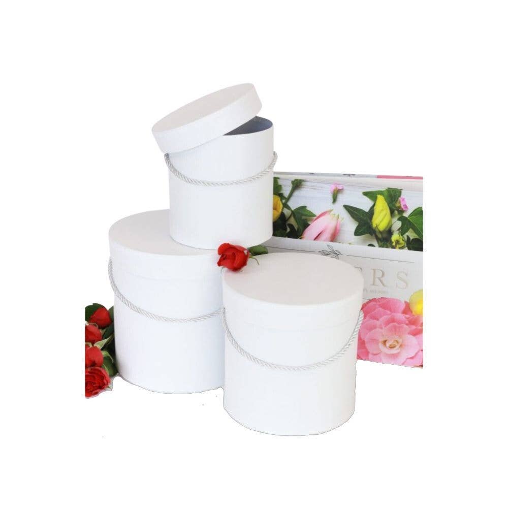 UNIKPACKAGING – wholesale Gift box – Set of 3 Round Flower Boxes with Lids – Gift Packaging10