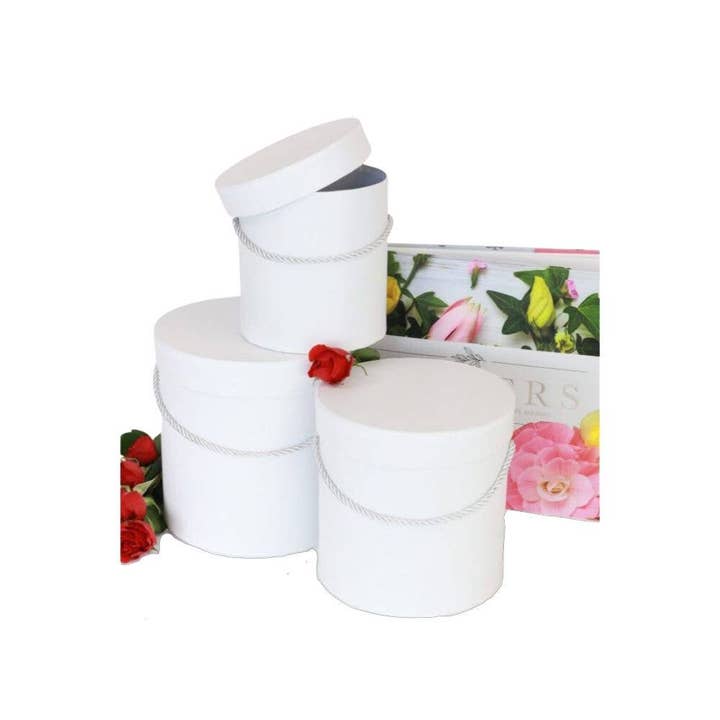 UNIKPACKAGING – wholesale Gift box – Set of 3 Round Flower Boxes with Lids – Gift Packaging10