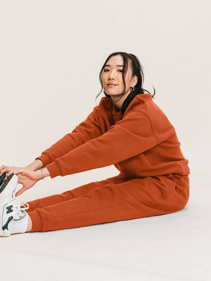 Oversized Crewneck in Negroni for wholesale by Ocio Leisurewear