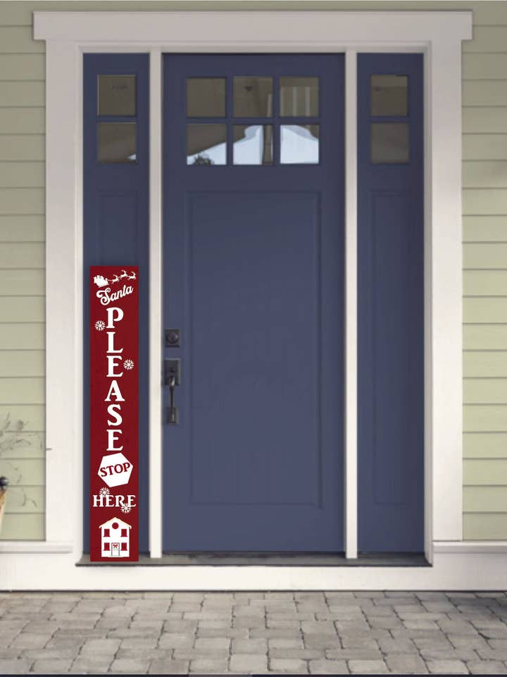 Holiday - Please Stop Here Door Sign for wholesale by TimberviewForge