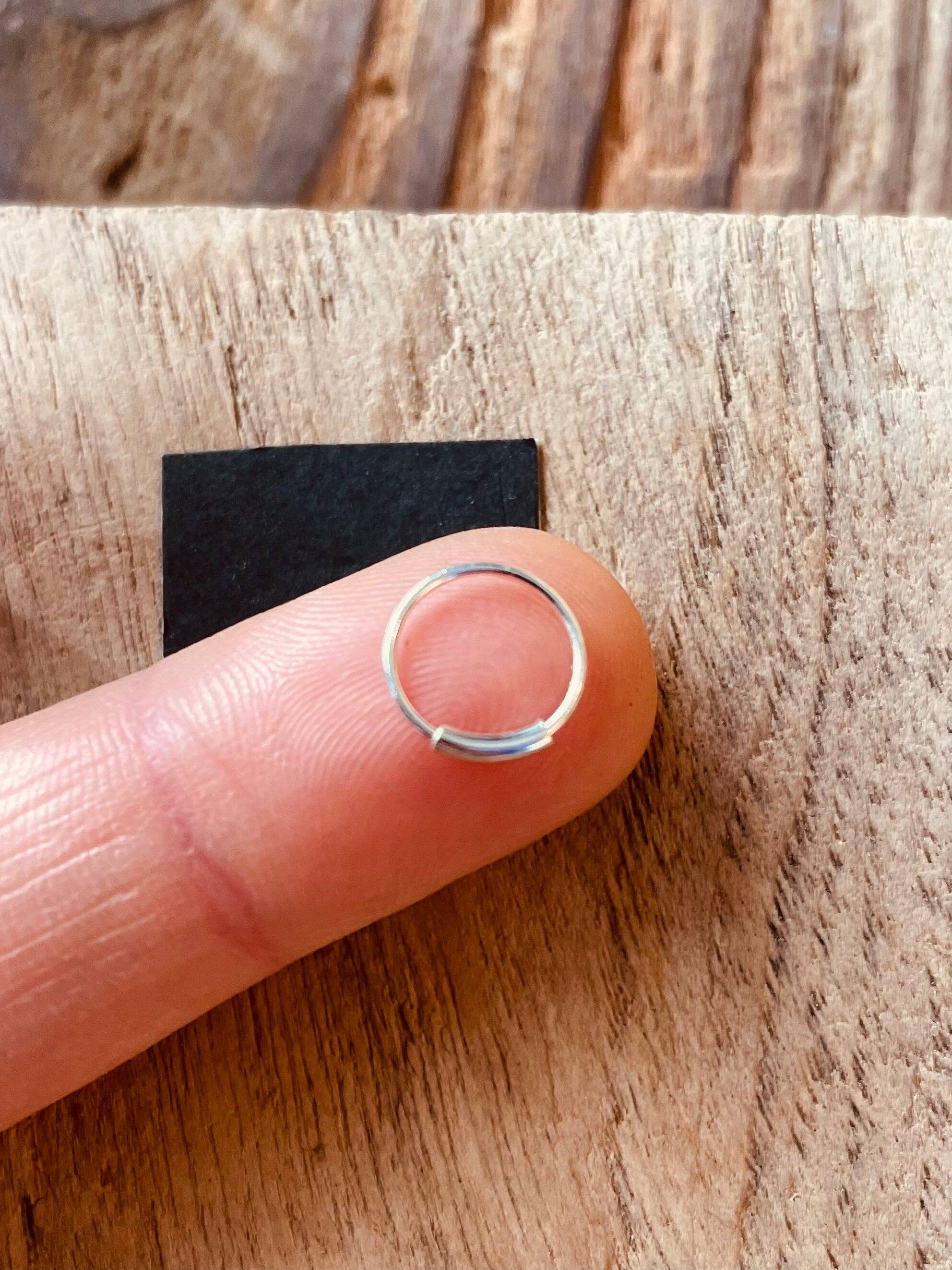 Kaali Boutique – wholesale Nose ring – Simple Silver Nose Ring 9mm Hoop Sterling Silver 925 / Septum Jewelry / Septum Hoop / Daith Earring / Ethnic Jewellery / Hypoallegernic1