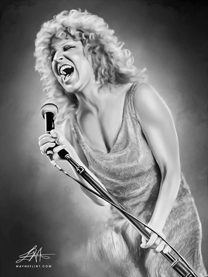 Wayne Flint - Dipinto digitale a olio Barbara Streisand per la vendita all'ingrosso da parte di Wayne Flint Digital Portraits