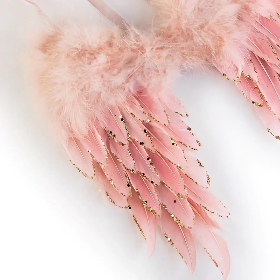 Zucker Feather Products - Wholesale Ornament - Pink Feather Angel Wing Ornament10
