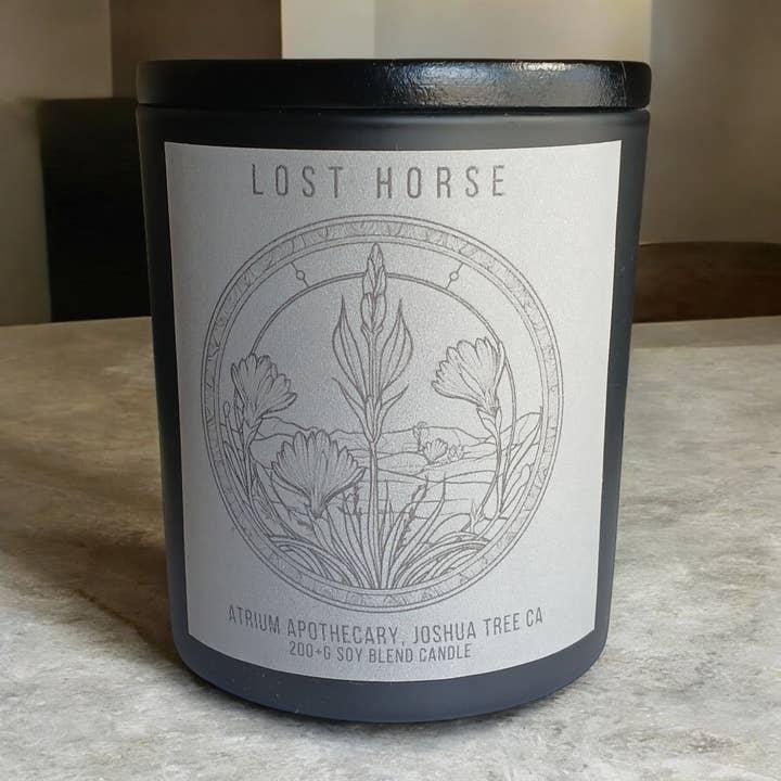 Vela Amber Jar | Lost Horse Scent para venta al por mayor de Atrium Apothecary Inc