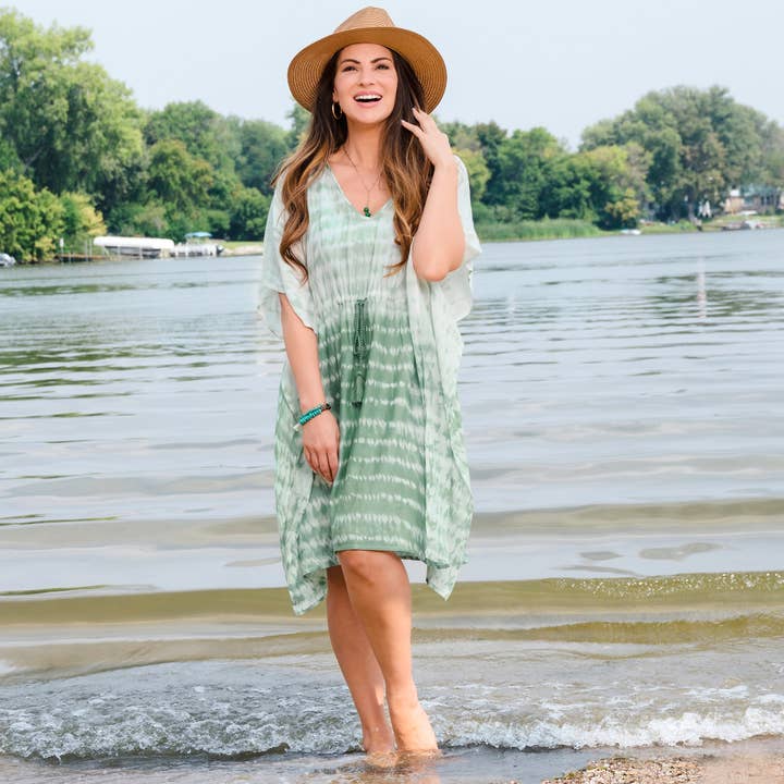 Elsie & Zoey - Wholesale Swim Cover Up - Women's - Swimsuit Cover Up Ayah One Size Ocean Tie Dye8