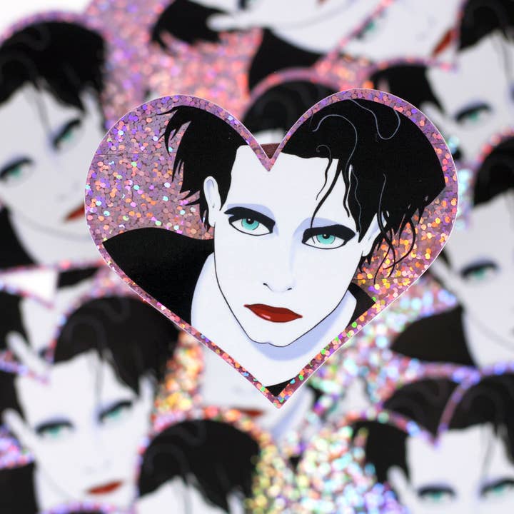 Burke & Hare Co - Wholesale Sticker - I Heart Robert - 80s Sticker - Goth Sticker1