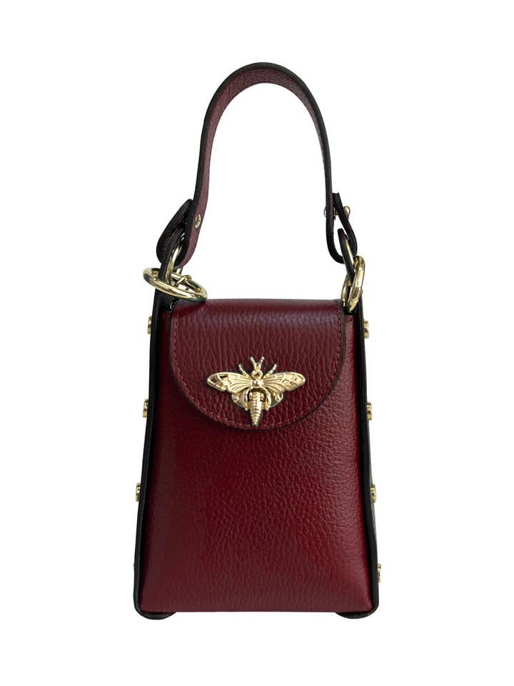 Cassette The Bee Umhängetasche in Burgunderrot für den Großhandel von Cassette Barcelona