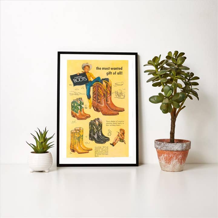Found Image Press - Wholesale Kunstprint - Kunstdruk CB-217 Cowboylaarzen voor Jongens1