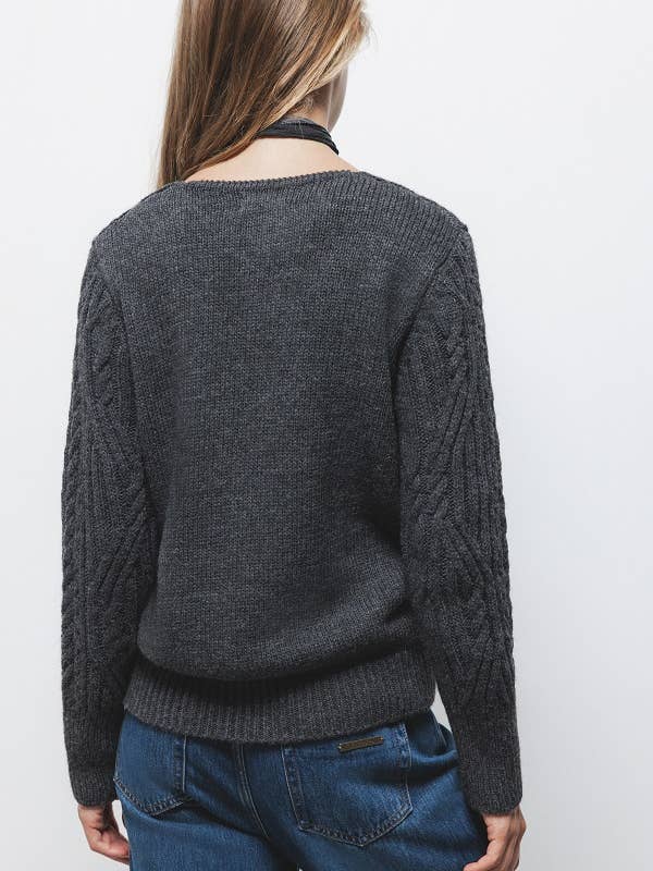 Lanidor - Wholesale Knit Sweater - Women's - Structured Knit Sweater (437447-2)2