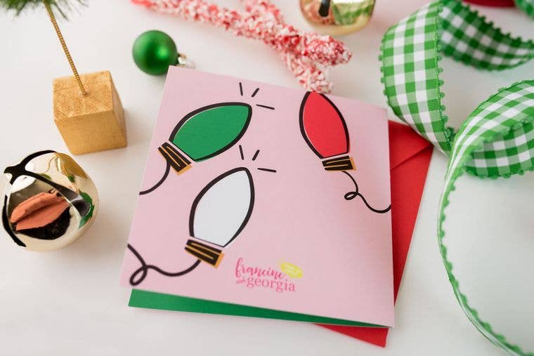 Francine and Georgia - Wholesale Christmas Card - Very Merry and Really Bright Greeting Card4