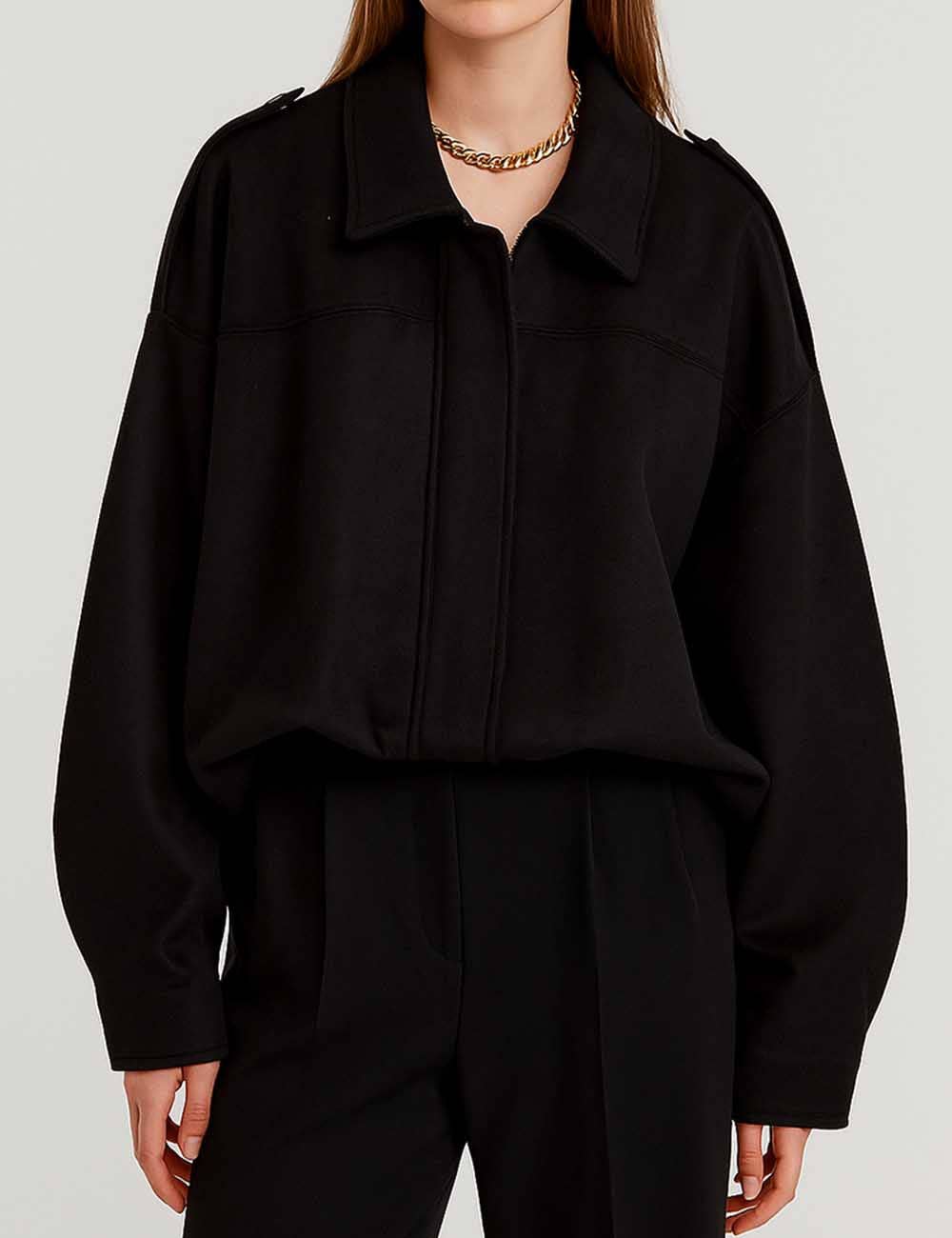 Sweetkama - Wholesale Bomber Jacket - Women's - Ladies Faux Suede Bomber Jacket Shirt Collar Zip-Up Coat12