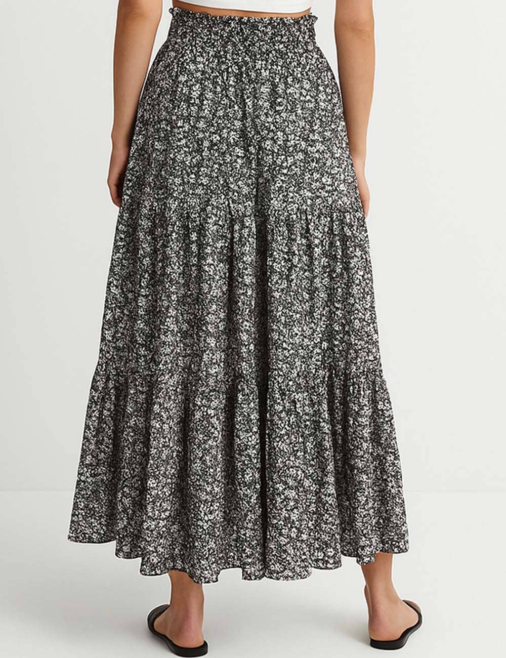 Sweetkama - Wholesale Skirt - Women's - Ladies Boho Elastic Waist Ruched Drawstring Skirt22