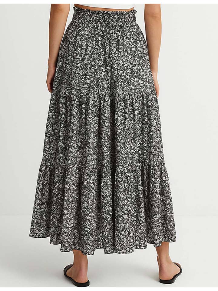 Sweetkama - Wholesale Skirt - Women's - Ladies Boho Elastic Waist Ruched Drawstring Skirt22