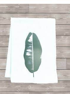 Banana Leaf Tea Towel for wholesale by Monique Perry Art