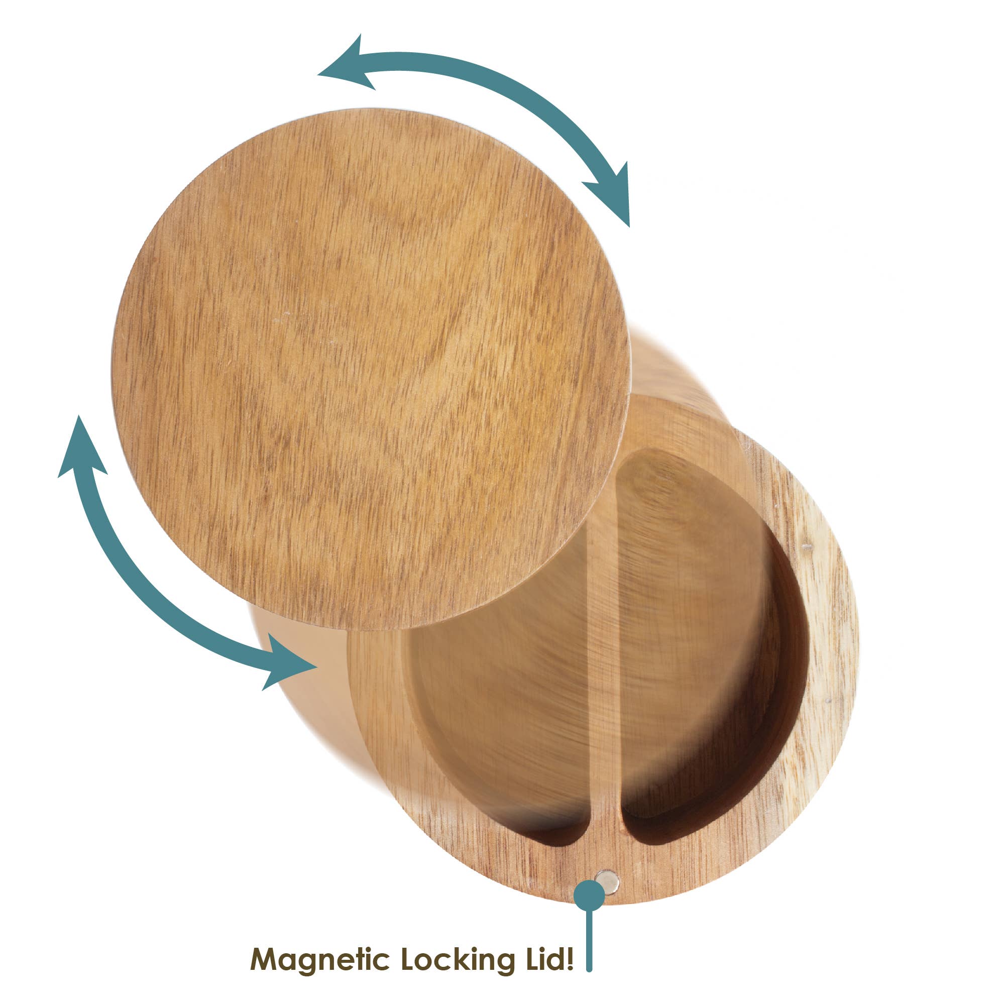 Totally Bamboo - Wholesale Food Storage Container - Rock & Branch® Acacia Duet Salt Cellar4