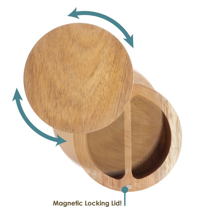 Totally Bamboo - Wholesale Food Storage Container - Rock & Branch® Acacia Duet Salt Cellar4