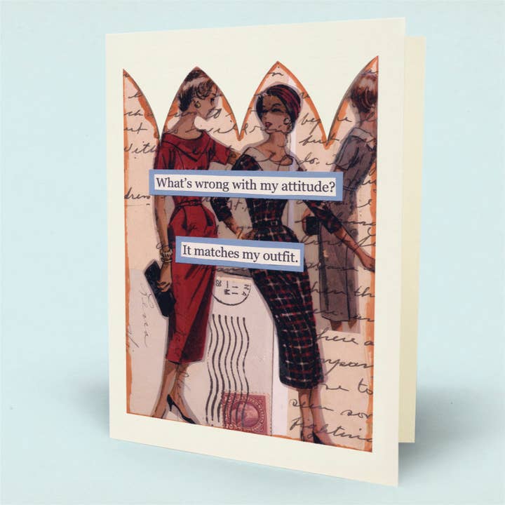 Attitude And Outfit Card for wholesale by Mina Lee Studio