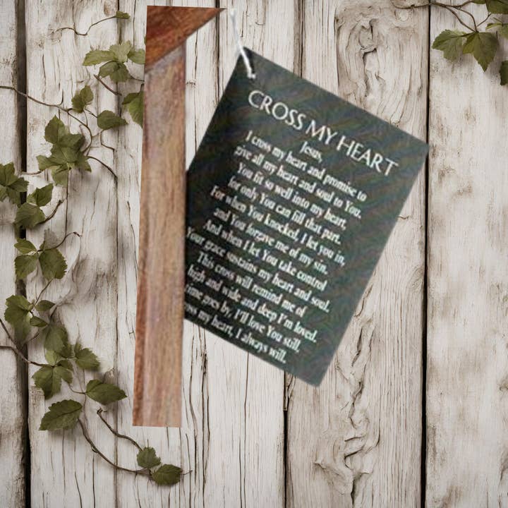Dicksons - Wholesale Wall Cross - Jesus I Cross My Heart Wall Cross