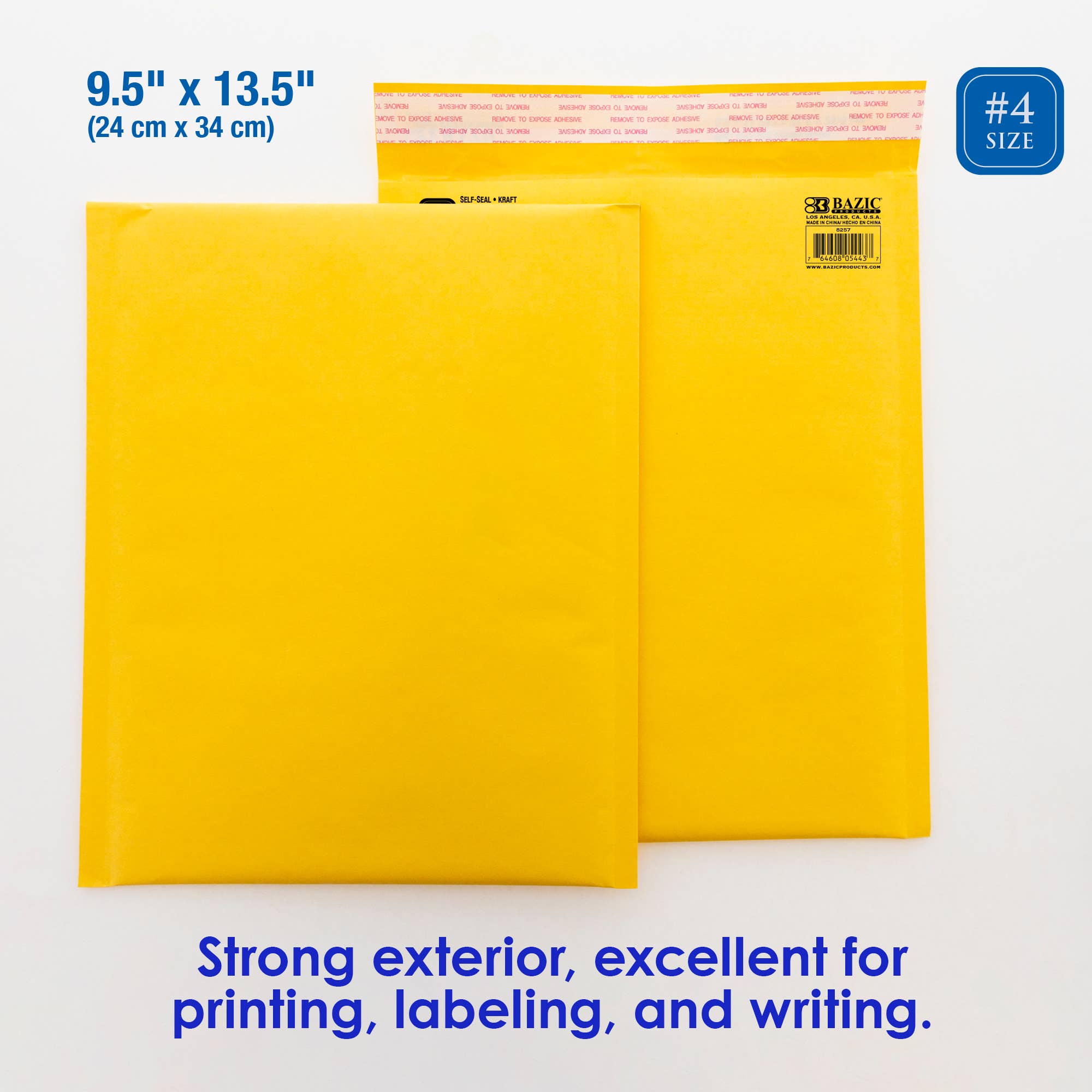BAZIC Products - Wholesale Envelopes - Self-Seal Bubble Mailers (#4) 9.5" X 13.5"1